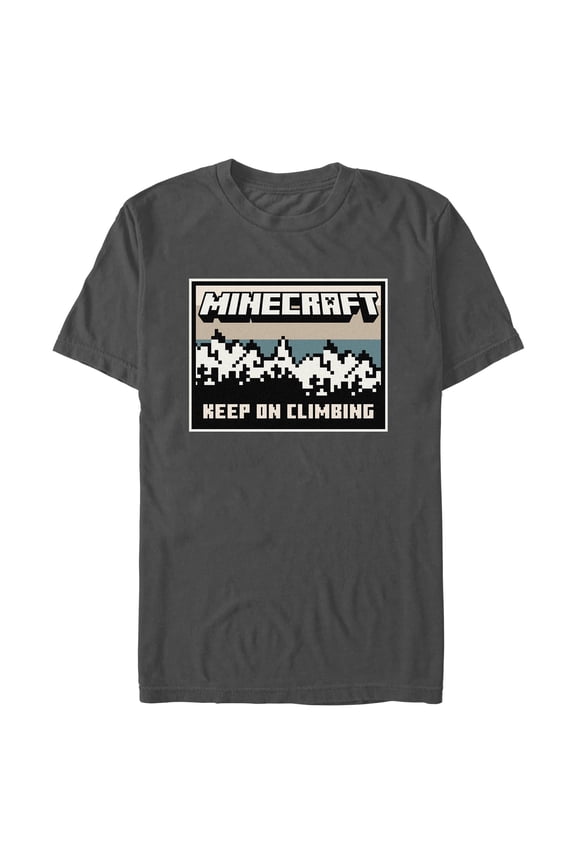 Mens Minecraft Mountain Keep On Climbing T Shirt