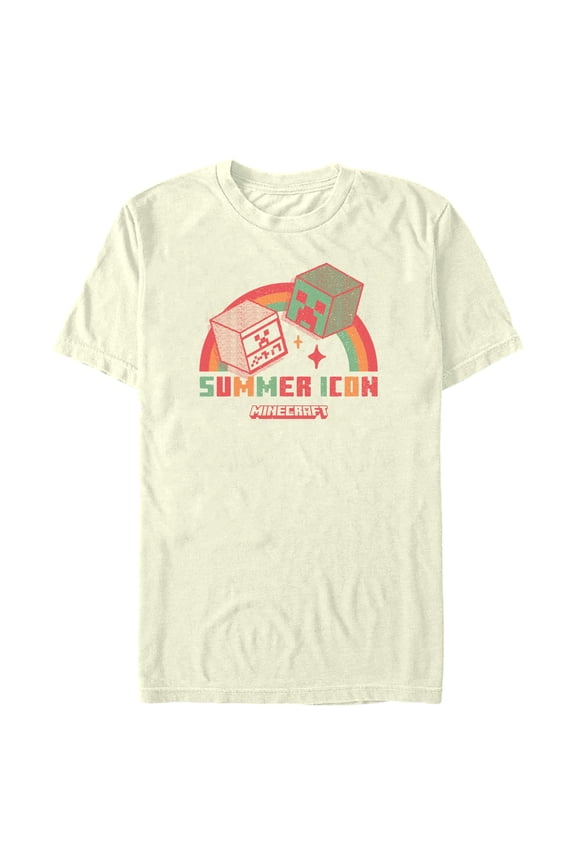 Mens Minecraft Rainbow Summer Icon T Shirt