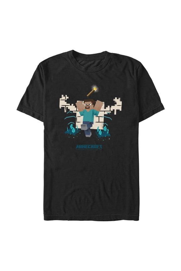 Mens Minecraft Steve Torch Escape T Shirt