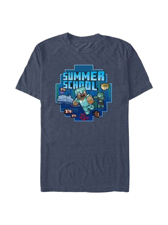 Mens Minecraft Summer School T Shirt