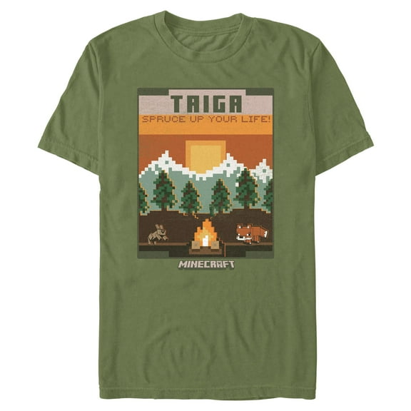 Mens Minecraft Taiga Spruce Up Your Life T Shirt