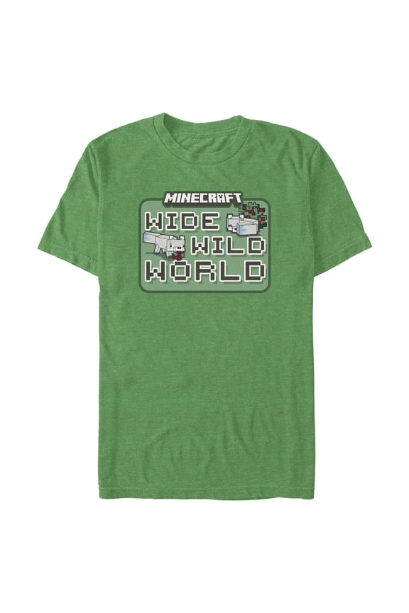 Mens Minecraft Wide Wild World T Shirt