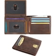 thumbnail image 1 of Mens Minimalist Wallet Slim Leather Credit Card Holder RFID Bifold Wallet Large Capacity 2 ID Windows With Gift Box, 1 of 8