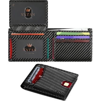 Levi's Men's Black RFID Trifold Wallet with Interior Zipper