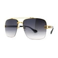 thumbnail image 1 of Mens Mobster Half Rim 90s Luxury OG Sunglasses Gold Smoke, 1 of 4