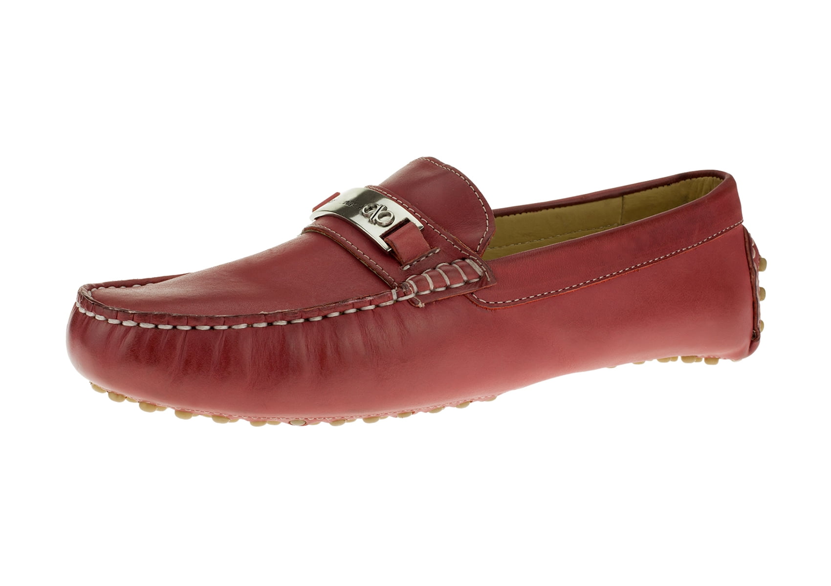 Designer Driving Loafers, Red Moccasin Shoes, Leather Moccasin