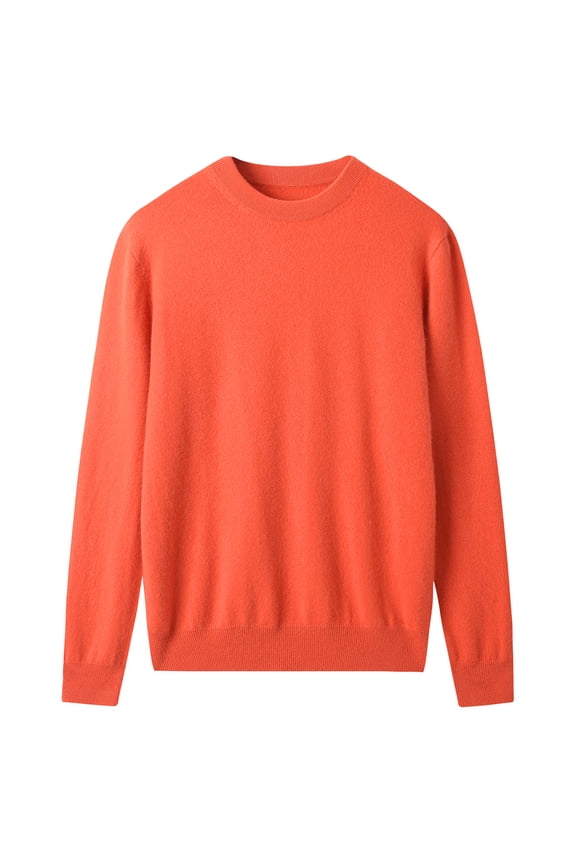 Mens Mock Neck Sweater Warm Knitted