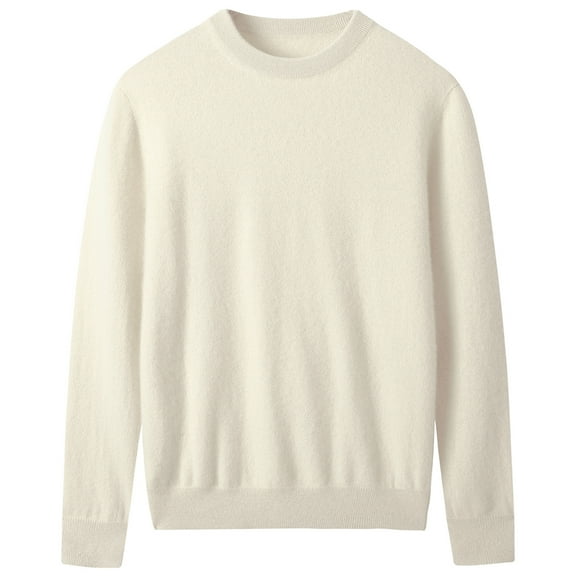 Mens Mock Neck Sweater Warm Knitted