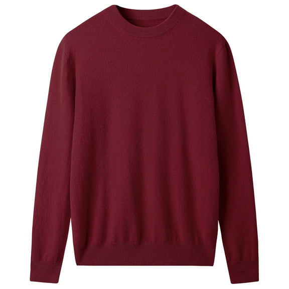 Mens Mock Neck Sweater Warm Knitted