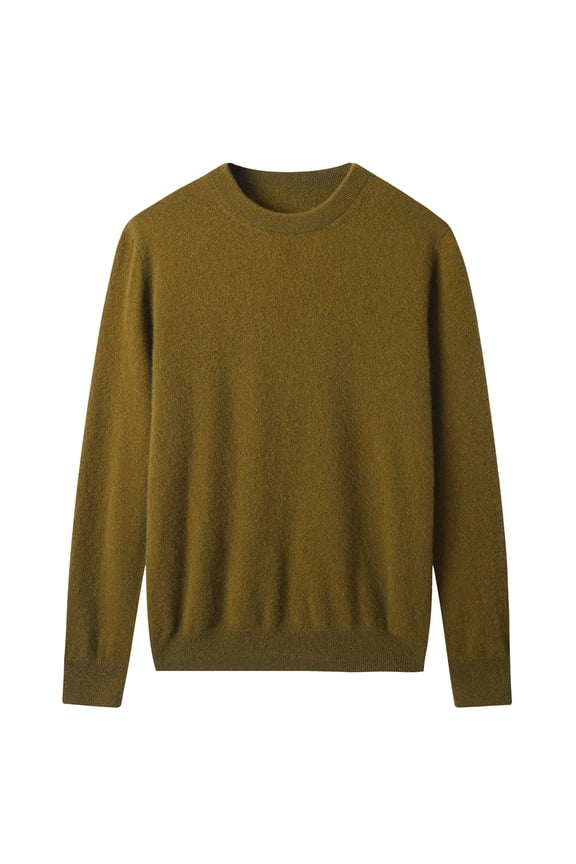 Mens Mock Neck Sweater Warm Knitted