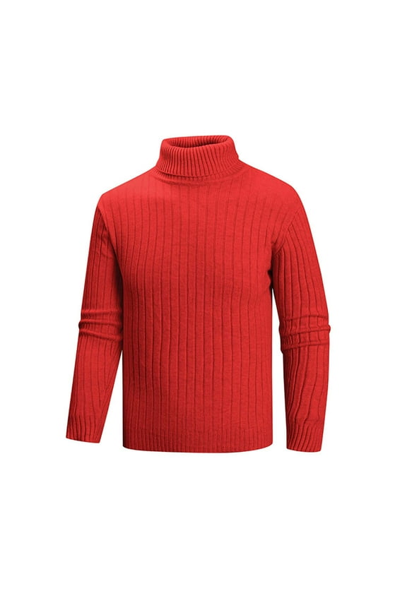 Mens Mock Neck Sweaters, Long Sleeve Pullover for Men Fall Fashion Slimming Fit Ribbed Knitted Thin Sweater M-3XL