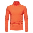 thumbnail image 1 of Mens Mock Turtleneck Shirt Long Sleeve Thermal Pullover Slim Fit Stretchy Lightweight Solid Base Layer Top, 1 of 7