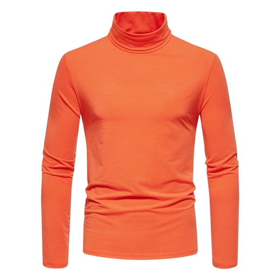 Mens Mock Turtleneck Shirt Long Sleeve Thermal Pullover Slim Fit Stretchy Lightweight Solid Base Layer Top