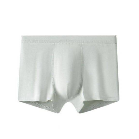 Mens Modal Boxer Briefs Underwear Casual Mid Waisted Breathable Stretchy Slim-Fit Lightweight Solid Color Support Cooling Boxers