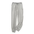 thumbnail image 1 of Mens Modal Pajama Pants Sleep Lounge Bottoms Soft Comfy Cotton Pj Pant Sleepwear with Pockets (Available in Big & Tall) Size L-4XL Gray, 1 of 4