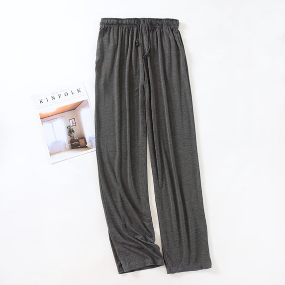 Mens Modal Pajamas Sleepwear Homewear Pants Sport Gym Yoga Drawstring Trousers