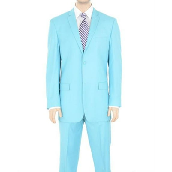 Mens Modern Fit Linen Suit Two Button 2 Piece Suit Set | Skyblue Yellow Black