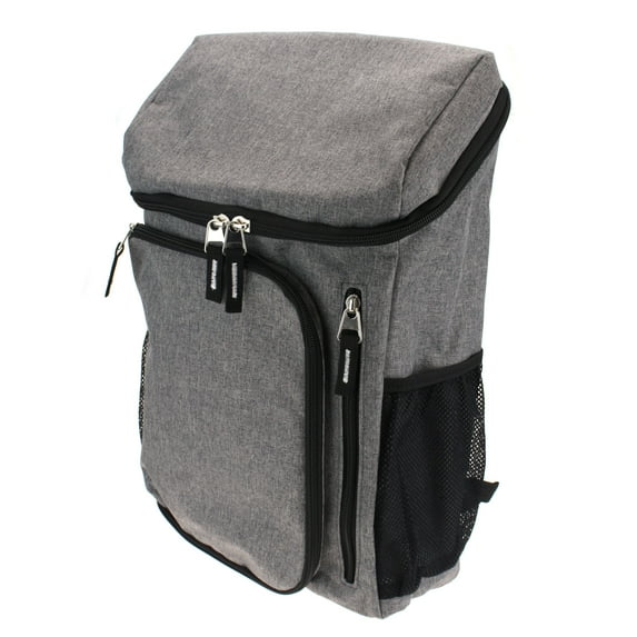 Mens Modern Rectangular Premium Computer Backpack Dark Grey Heather