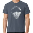 thumbnail image 1 of Mens Moe Howard Face Three 3 Stooges Tee Shirt, Medium Denim Blue, 1 of 3