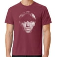 thumbnail image 1 of Mens Moe Howard Face Three 3 Stooges Tee Shirt, Small Merlot, 1 of 3
