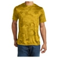 thumbnail image 1 of Mens Moisture Wicking CamoHex Polyester T-Shirt Gold L, 1 of 8