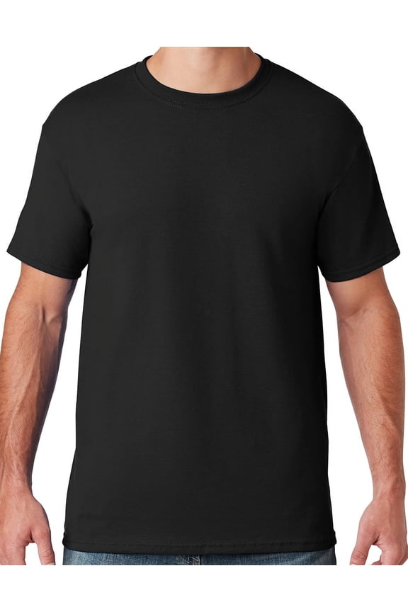 Mens Moisture-Wicking Cotton/Poly T-shirt, 2XL Black