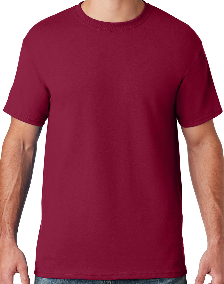 T-shirt Gildan Uomo Cotone Pesante – 100% Cotone, Colore Azalea E Cardinal Rosso, Taglia L