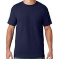 thumbnail image 1 of Mens Moisture-Wicking Cotton/Poly T-shirt, Large Navy Blue, 1 of 2
