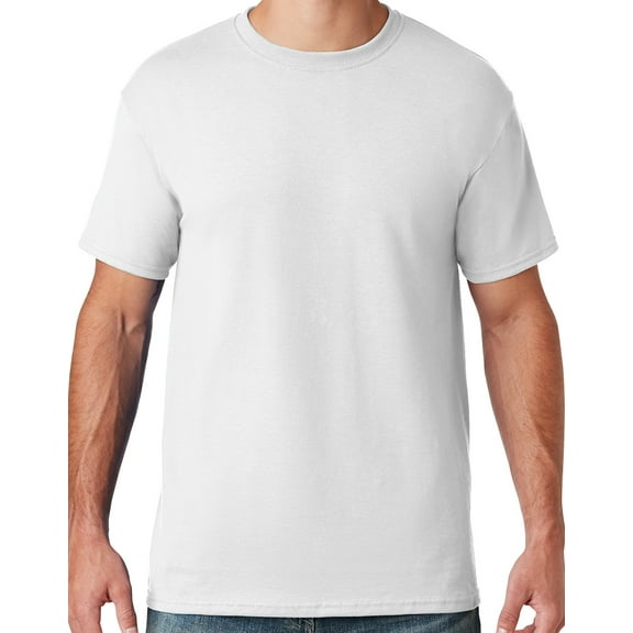 Mens Moisture-Wicking Cotton/Poly T-shirt, Large White