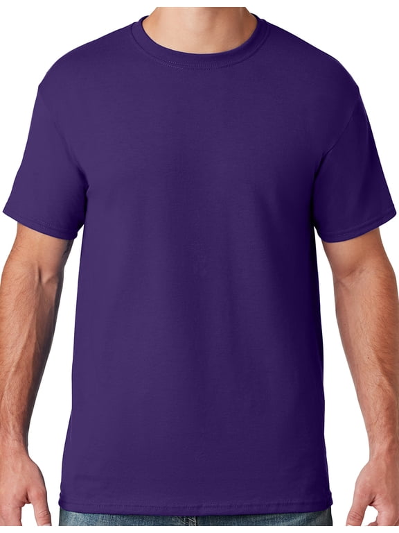 Mens Moisture-Wicking Cotton/Poly T-shirt, Medium Deep Purple