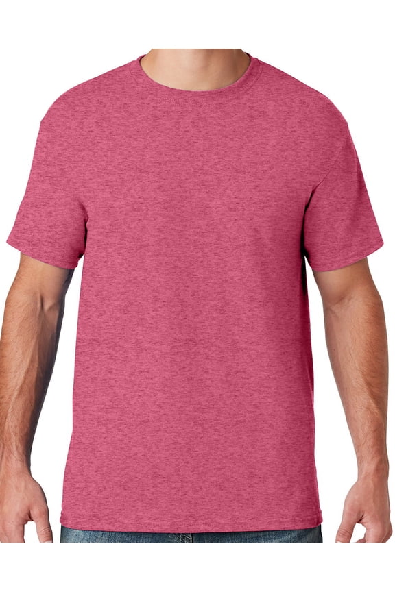 Mens Moisture-Wicking Cotton/Poly T-shirt, Medium Vintage Heather Red