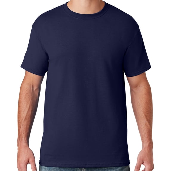Mens Moisture-Wicking Cotton/Poly T-shirt, Small Navy Blue