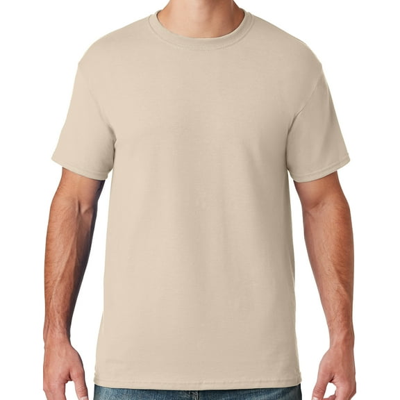 Mens Moisture-Wicking Cotton/Poly T-shirt, Small Sandstone