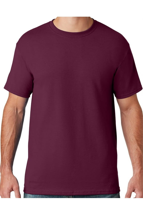 Mens Moisture-Wicking Cotton/Poly T-shirt, XL Maroon