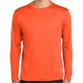 thumbnail image 1 of Mens Moisture-Wicking Lightweight Long Sleeve T-shirt, Extra-Small Neon Orange, 1 of 4