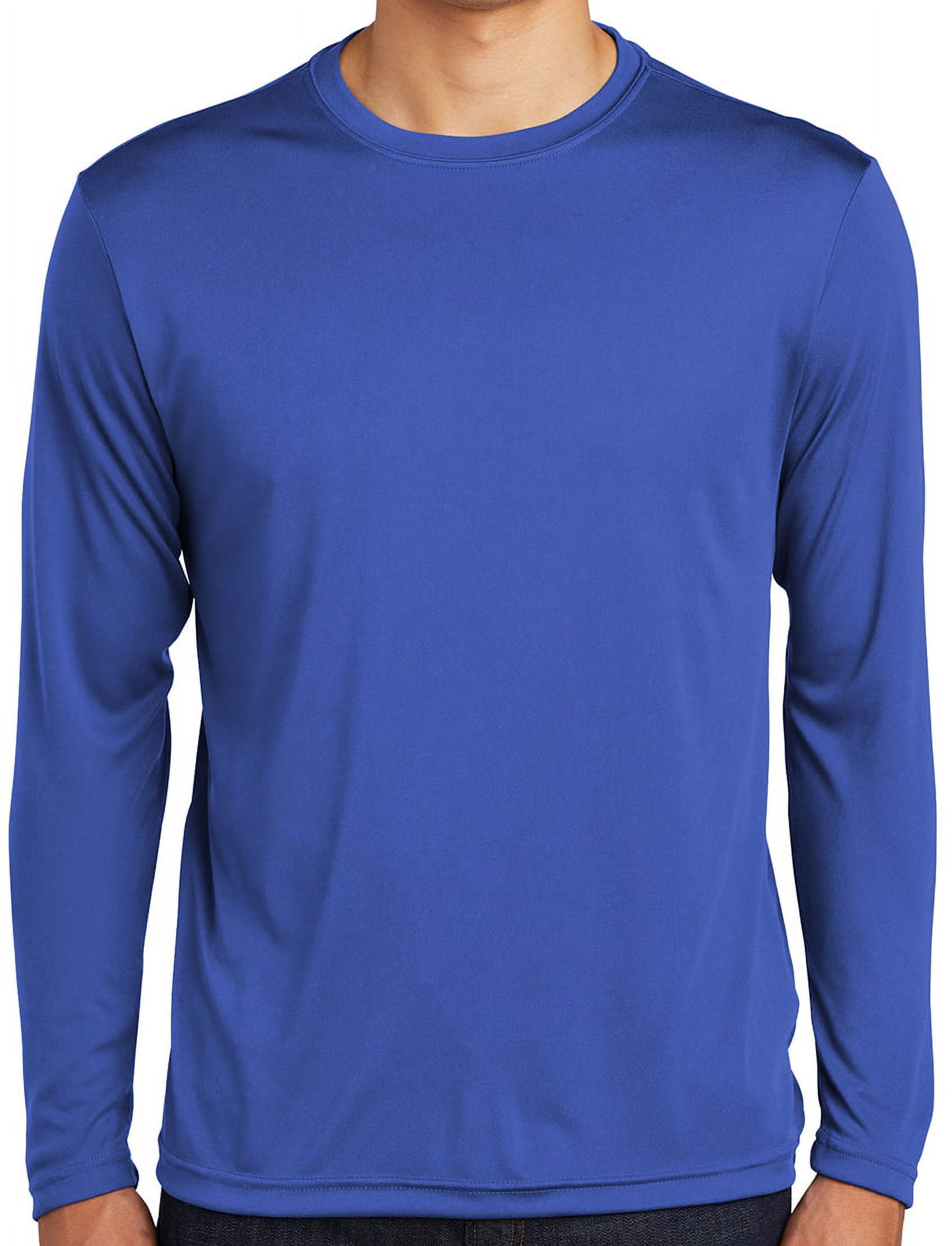 Mens Moisture-Wicking Lightweight Long Sleeve T-shirt, Large