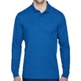 thumbnail image 1 of Mens Moisture-Wicking Long Sleeve Polo Shirt - True Royal, 5XL, 1 of 1