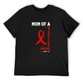 thumbnail image 1 of Mens Mom Of A Warrior Heart Disease Awareness Heart Health Month Short Sleeve T-Shirt Black 3X-Large, 1 of 5