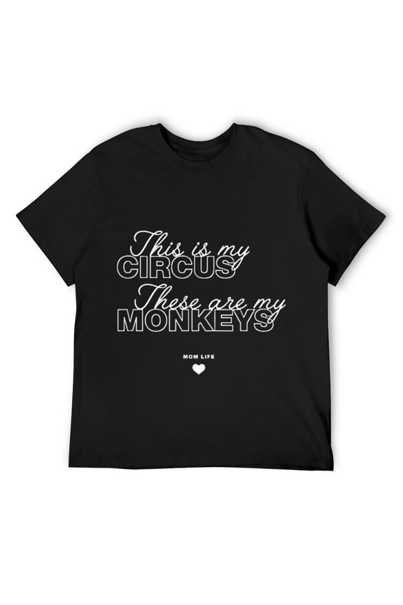 Mens Mom Shirt This Is My Circus My Monkeys Mothers Day Gift Black