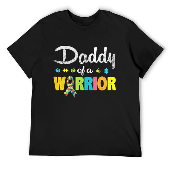 Mens Momdy Of A Warrior Family Mom World Autism Awareness Day T-Shirt Black Small