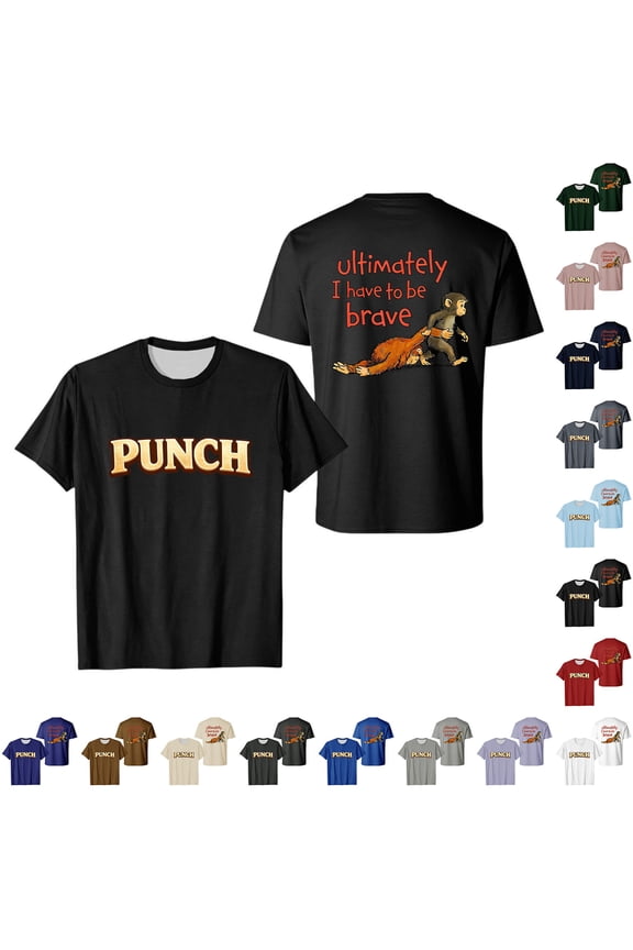 Mens Monkey T-shirts Summer Crweneck Short Sleeve T Shirts Regular Fit Breathable Punch Graphic Tshirts, Pink 3XL