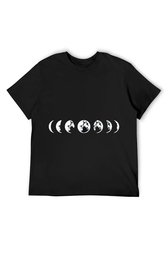 Mens Moon Phases, Lunar Phase Design, Eclipse Original Gift Idea Shirts Black