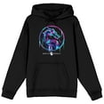 thumbnail image 1 of Mens Mortal Kombat Dragon Logo Sub Zero Black Hooded Sweatshirt-XS, 1 of 2