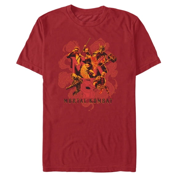 Mens Mortal Kombat II Champions vs Villains Group Shot T Shirt