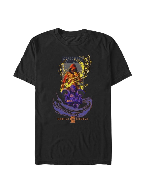 Mens Mortal Kombat II Scorpion and Noob Saibot Enemies T Shirt