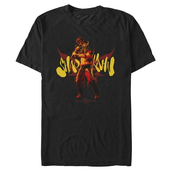 Mens Mortal Kombat II Shao Kahn Wrath Hammer Yellow Pose T Shirt