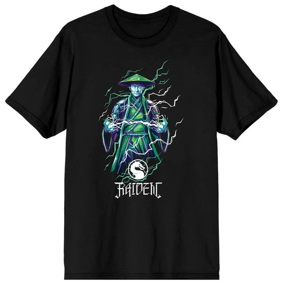 Mens Mortal Kombat Raiden Black Short Sleeve Shirt-S