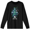 thumbnail image 1 of Mens Mortal Kombat Sub-Zero Mask Black Long Sleeve Shirt-L, 1 of 2