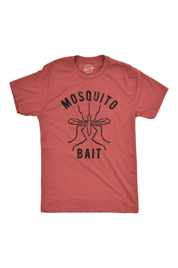 Mens Mosquito Bait T Shirt Funny Camping Campfire Outdoors Bug Bite Graphic Novelty Tee Graphic Tees