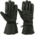 thumbnail image 1 of Mens Motorbike Gloves Cold Weather Motorcycle Riding Glove Genuine Leather Black (M), 1 of 4
